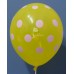 Lemon Yellow - Pink Polkadots Printed Balloons